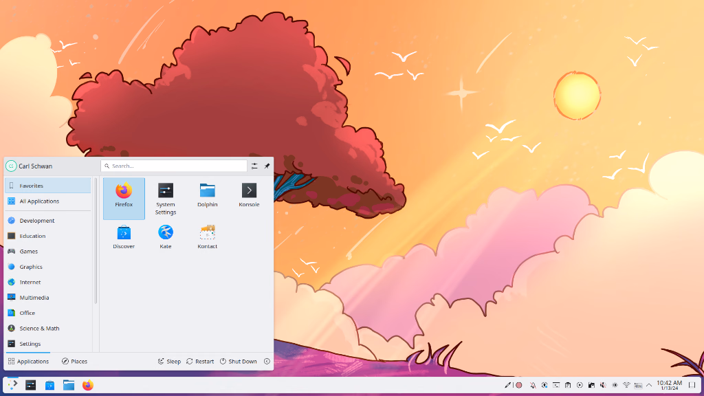 KDE Plasma 6 desktop environment.